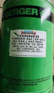 Berger Protection 844 Thinner, Packaging Size : 20 Litre