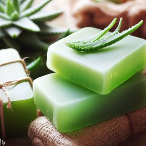 Glycerin Aloe Vera Handmade Soap, Color : Green