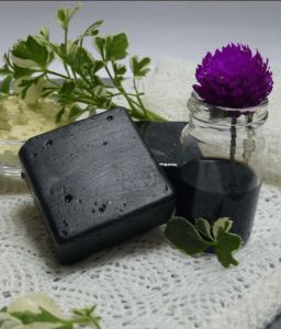 Essential Oils Coconut & Charcoal Handmade Soap, Color : Black