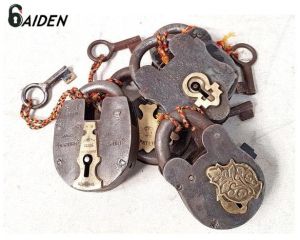 Engraved Aiden Antique Style Brass Padlock 8inch, 5inch