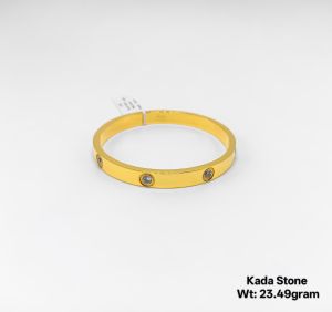 Polished 22KT New Design Gold Kada Stone, Brand Name : Sunbera