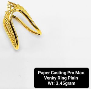22KT New Design Gold Paper Casting PRO Max Venky Ring Plain