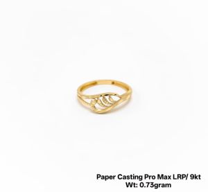 9KT New Design Gold Paper Casting PRO Max Ladies Ring Plain