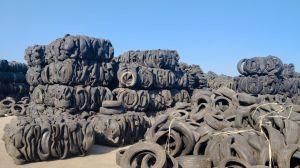 Rubber Tire Baled Tyre Scrap, Brand Name : Uk for Recycle