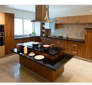 Polished Wooden Home Modular Kitchen, Design : Designer
