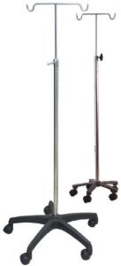 Stainless Steel Plain Polished IV Stand for Hospital