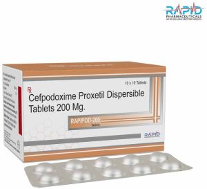 Rapipod 200mg Cefpodoxime Proxetil Dipersible Tablet
