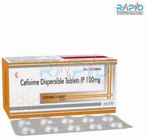 Cefimelt 100mg Cefixime Dispersible Tablet, Packaging Type : Box