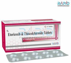 Etobran TH Etoricoxib Thiocolchicoside Tablet, Packaging Type : Box