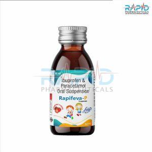 Rapifeva P Ibuprofen Paracetamol Syrup, Packaging Size : 60ml