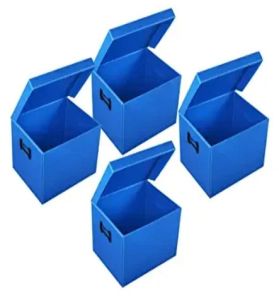 Polypropylene Corrugated Box, Color : Blue for Shipping Storage