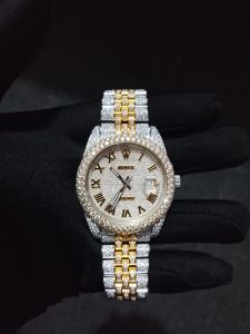 Rolex Diamond Watch, Color : Yellow Silver, Yellow, White