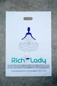 Printed Plastic Shopping Bag, Color : White