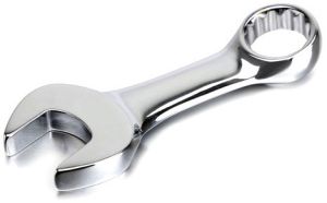 Polished Iron Combination Stubby Wrench, Color : Metallic