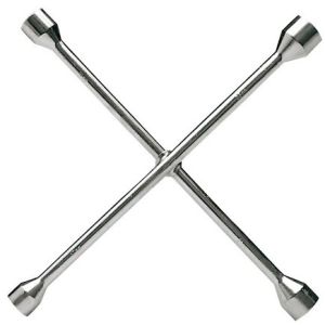 Polished Cross Wheel Carbon Steel Spanner, Color : Grey