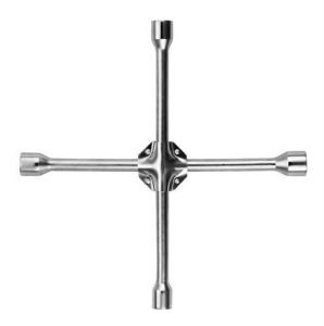 Polished Microfiber Cross Wheel Reinforced Spanner, Color : Silver