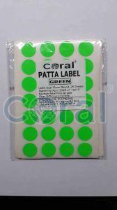 Coral Green Paper Label