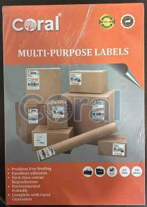 Coral Multi Purpose Paper Label