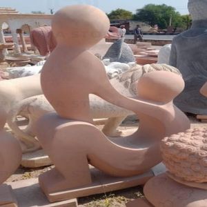 Smooth Finish Stone Carved Modern Art Sculptures for Home Decor