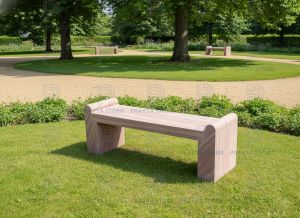 Outdoor Garden Stone Bench, Color : Creamy Modern