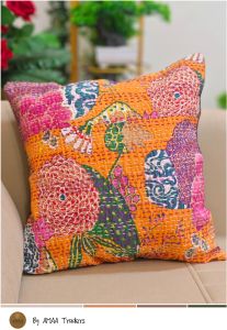 Kantha Work Cotton Cushion Cover