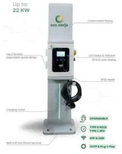 OCS OORJA Ev Charger (AC), Color : White