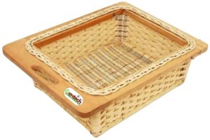Wooden Wicker Basket, Brand Name : Gentech