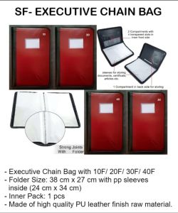 Plain PU Leather Executive Chain Bags, Color : Red