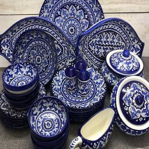 Blue Ceramic Dinner Set