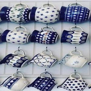 Hand Painted Blue Ceramic Coffee Mug