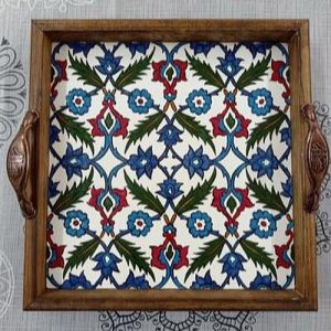 Printed Wooden Square Serving Tray