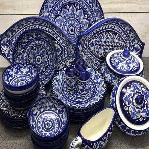Blue Ceramic Dinner Set