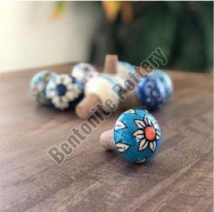 Printed Wine Bottle Stoppers, Color : Blue, Silver