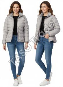 Polyester Plain Sherpa Lined Puffer Jacket Casual Wear