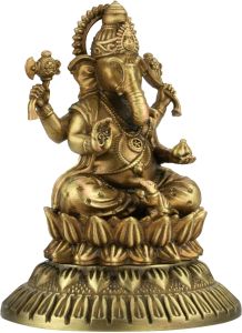 Fine Kamal Ganesh Brass Statues 60, 70, 80