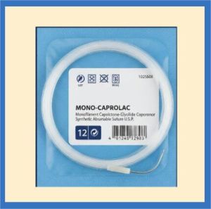 Caprolactone Mono Caprolac Absorbable Suture, Color : Pink