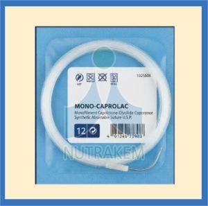 Caprolactone Mono Caprolac Absorbable Suture, Color : Pink