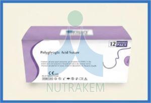 Polyglycolic Acid Absorbable Surgical Suture, Color : Undyed 10mm