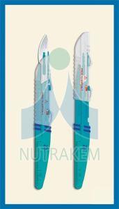 Stainless Steel Ribbel Safety Scalpel, Color : Silver