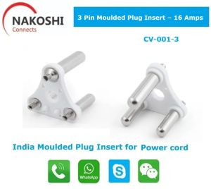 3 Pin Moulded Plug Insert – 16 Amps