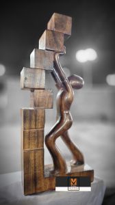 Corporate Cube 19-22 Inch Wooden Model Home Decor