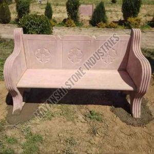 Polished Granite Stone Garden Bench, Color : Red