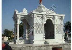 Marble Ornamental Devotional Temple, Color : White Traditional