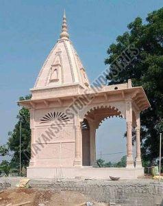 Pink Sandstone Premium Art Temple for Used Worship