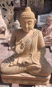 Polished Pink Stone Buddha Statue, Color : Brown 36 Inch