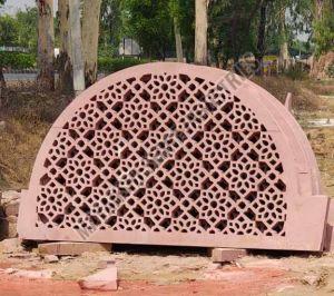 Red Sandstone Intricate Jali