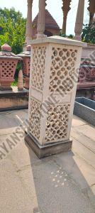 Red Sandstone Outdoor Garden Lamp Modern