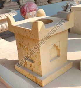 Smooth Finish Sandstone Tulsi Pot