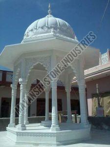 Smooth Finish White Sandstone Gazebo for Outdoor