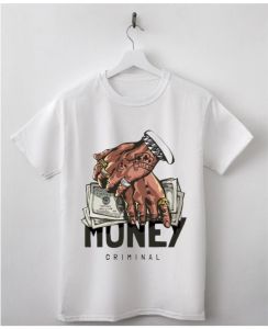 White Men Designer Printed Cotton T-Shirt